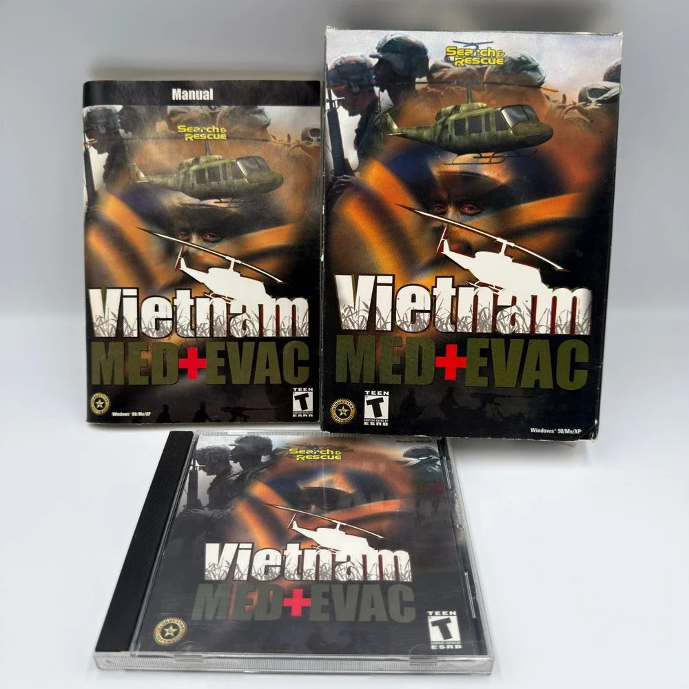 Search & Rescue Vietnam Med+Evac PC Game Big Box Complete Huey Helicopter Sim